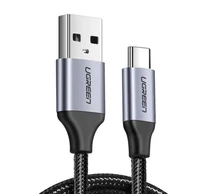 UGREEN USB - USB-C QC3.0 kábel, 1,5 m (alumínium dugóval, fekete)