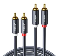 UGREEN kábel 2RCA (Cinch) 2RCA (Cinch) 1,5 m (fekete)