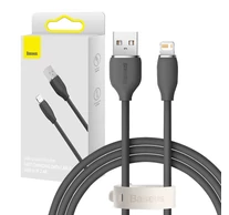 Baseus Jelly USB-Lightning kábel, 2,4A, 1,2m (fekete)