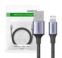 UGREEN US199 Lightning - USB kábel, 2,4A, 1m (fekete)