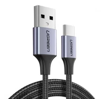 UGREEN USB-USB-C QC3.0 kábel, 1 m, alumínium csatlakozóval (fekete)
