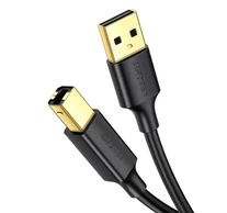 UGREEN US135 USB 2.0 AB nyomtatókábel, aranyozott, 1,5 m (fekete)