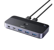 UGREEN CM662 USB 3.0 switch, 2X4 kimenet (fekete)