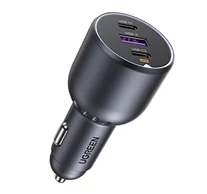 UGREEN EC705 2x USB-C + USB autós töltő, 130W (fekete)