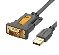UGREEN CR104 USB-DB9 RS-232 kábel, 2m (fekete)