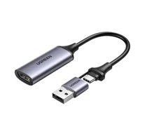 UGREEN CM489 HDMI digitális rögzítő kártya, 4K 60Hz, USB + USB-C