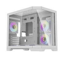 Darkflash FT418 számítógépház + 6 ARGB ventilátor (fehér)