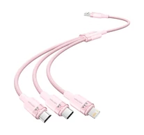 USB 2.0 A-3in1 3A kábel Vention CTPPG 1.5M (rózsaszín)