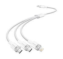 USB 2.0 A-3in1 3A kábel Vention CTPWG 1.5M (fehér)