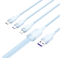 USB 2.0 A-3-in-1 6A kábel Vention CTRLG 1.5M (kék)