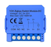 Avatto ZWSM16-DC32V-1 1-csatornás ZigBee kapcsolómodul potenciálmentes érintkezővel