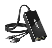 UGREEN CR110 USB-C–RJ45 Ethernet adapter, 100 Mbps (fekete)