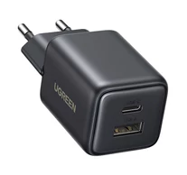 Ugreen X514 USB + USB-C fali töltő, GaN, 20 W (fekete)