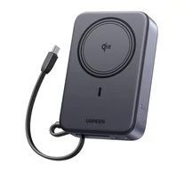 Ugreen PB567 20 000 mAh-s mágneses hordozható akkumulátor, USB + USB-C, Qi 2 15 W (szürke)