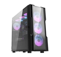 Darkflash DK431 Glass számítógépház + 4 RGB ventilátor (fekete)
