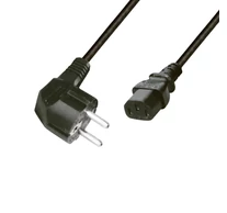 Home N 5 számítógépes hálózati csatlakozókábel, 2 m, H05VV-F 3G0,75 mm2 kábellel, védőérintkezős, max.1380W, fekete