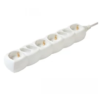 Home NV 18/WH hálózati elosztó, 1,5 m, H05VV-F 3G1,0 mm2 kábel, IP 20 kivitel, 4 védőérintkezős és 4 euro aljzat, max. 3500W, fehér