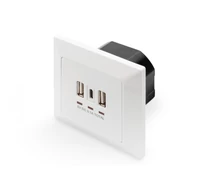 Digitus DA-70618 csatlakozóaljzat 2 x USB A + 1 x USB C Fehér