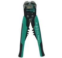 Pro'skit 8PK-371D kábelcsupaszoló és préselő fogó, 210 mm, több féle mérethez, rögzíthető csupaszolási hossz