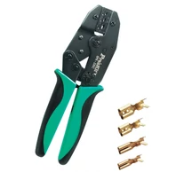 Pro'skit 6PK-230C préselő fogó, 220 mm, 0,5 - 6 mm^2-ig, racsnis áttétel, 6 féle nyomaték