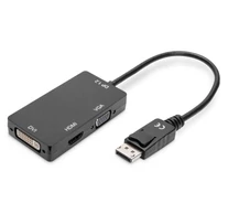 Digitus AK-340418-002-S video átalakító kábel 0,2 M DisplayPort DVI-D Fekete