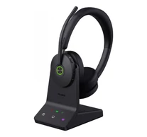 Yealink WH68 UC Headset Vezetékes és vezeték nélküli Fejpánt Hívás/zene USB C-típus Bluetooth Fekete