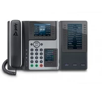 HP Poly Edge E450 IP Phone and PoE-enabled IP telefon Fekete 8 sorok IPS