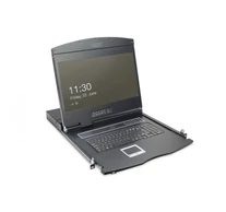 Digitus DS-72211-2GE rack konzol 48,3 cm (19") 1366 x 768 pixelek Fekete 1U