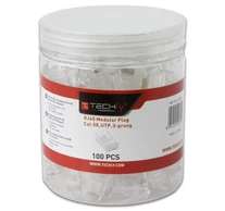 Techly IWP-JAR-C5RTY RJ45 Csatlakozó 8P/8C Cat5e UTP, Drót, 100 db