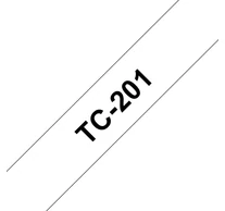 Brother TC-201 címkéző szalag Fehéren fekete
