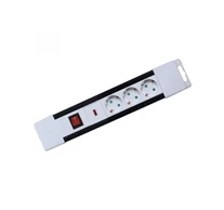 Home NVP 03K/WH túlfeszültség védett hálózati elosztó, 2 m, kapcsolós, H05VV-F 3G1,5 mm2 kábel, IP20 kivitel, 3 aljzat, max. 3500W, falra akasztható