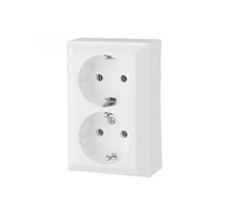 GAO 0311H Business Line IP20 2 férőhelyes földelt aljzat, 2 férőhelyes földelt csatlakozóaljzat, beltéri, 230 V~ / 50 Hz / 16 A, fehér