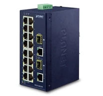 PLANET IFGS-1822TF hálózati kapcsoló Beállítást nem igénylő (unmanaged) Fast Ethernet (10/100) Kék