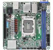 ASRock EC266D2I-2T/AQC, 1xSKT LGA 1700, Intel E-2400, C266, SATA, NVMe, 1xM.2, 2x10GbE, IPMI