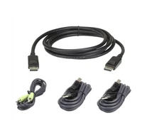 ATEN 2L-7D02UDPX4 KVM kábel Fekete 1,8 M