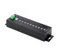 StarTech.com USB210AIND-USB-A-HUB hálózati csatlakozó USB 2.0 Type-B 480 Mbit/s Fekete
