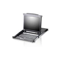 Aten CL5708M-ATA-GG 8-Port PS/2-USB VGA 17" LCD KVM Switch with Daisy-Chain Port USB Peripheral Support and német billentyűzettel