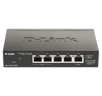D-Link DGS-1100-05PDV2 hálózati kapcsoló Vezérelt Gigabit Ethernet (10/100/1000) Ethernet-áramellátás (PoE) támogatása Fekete