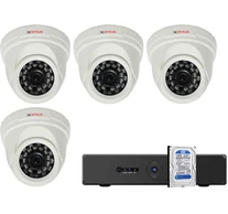 4 dome kamerás HDCVI CP PLUS rendszer