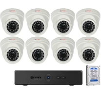 8 dome kamerás HDCVI CP PLUS rendszer