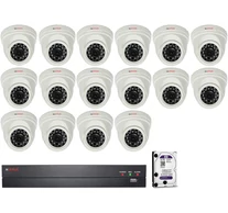 16 dome kamerás HDCVI CP PLUS rendszer