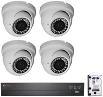 4 vari. dome kamerás HDCVI CP PLUS rendszer