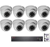 8 vari. dome kamerás HDCVI CP PLUS rendszer