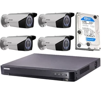 4 varifokális infrakamerás HIKVISION HDTVI