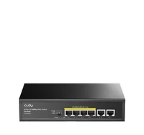 Cudy FS1006P hálózati kapcsoló Fast Ethernet (10/100) Ethernet-áramellátás (PoE) támogatása Fekete