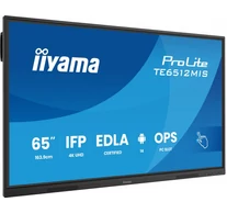 iiyama TE6512MIS-B4AG 65 hüvelykes iiWare13E Android 14 EDLA/non-EDLA 8/128GB 40-Pontos PureTouch IR Zero Gap nélkül