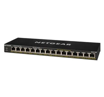 NETGEAR GS316P Beállítást nem igénylő (unmanaged) Gigabit Ethernet (10/100/1000) Ethernet-áramellátás (PoE) támogatása Fekete