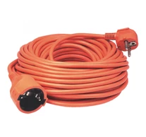 Home NV 2-30/OR/1,5 hosszabító, 30 m, H05VV-F 3G1,5 mm2 kábel, IP 20 kivitel, 250V~/16A/3680W, pipa alakú dugó és egyenes lengő aljzat, narancssárga színű