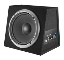 SAL BS 10/A aktív szubláda, 200 W, 250 mm hangszóró, polipropilén kónusz, 4 Ohm, 340 x 310 x 280 mm, 100 W erősítő