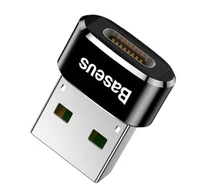 Baseus 3A USB-C–USB-A adapter (fekete)